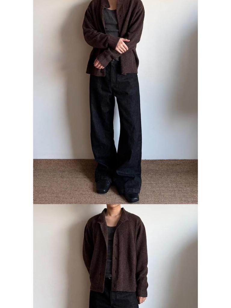 Men's Casual Knitted Lapel Cardigan Sweater - Loose, Versatile, Single-Breasted Perfect for Spring & Autumn
