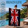 British Flag Artwork Beach Towel, Quick-drying, Easy To Care For, Suitable for Both Fitness and Beach Vacations,Sports Essential