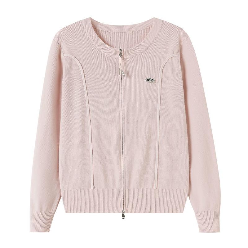 

Осенний трикотажный спортивный свитер на молнии, женский, осенний, нишевый, универсальный, свободный, повседневный, кардиган с длинным рукавом One size [recommended 80-60kg]