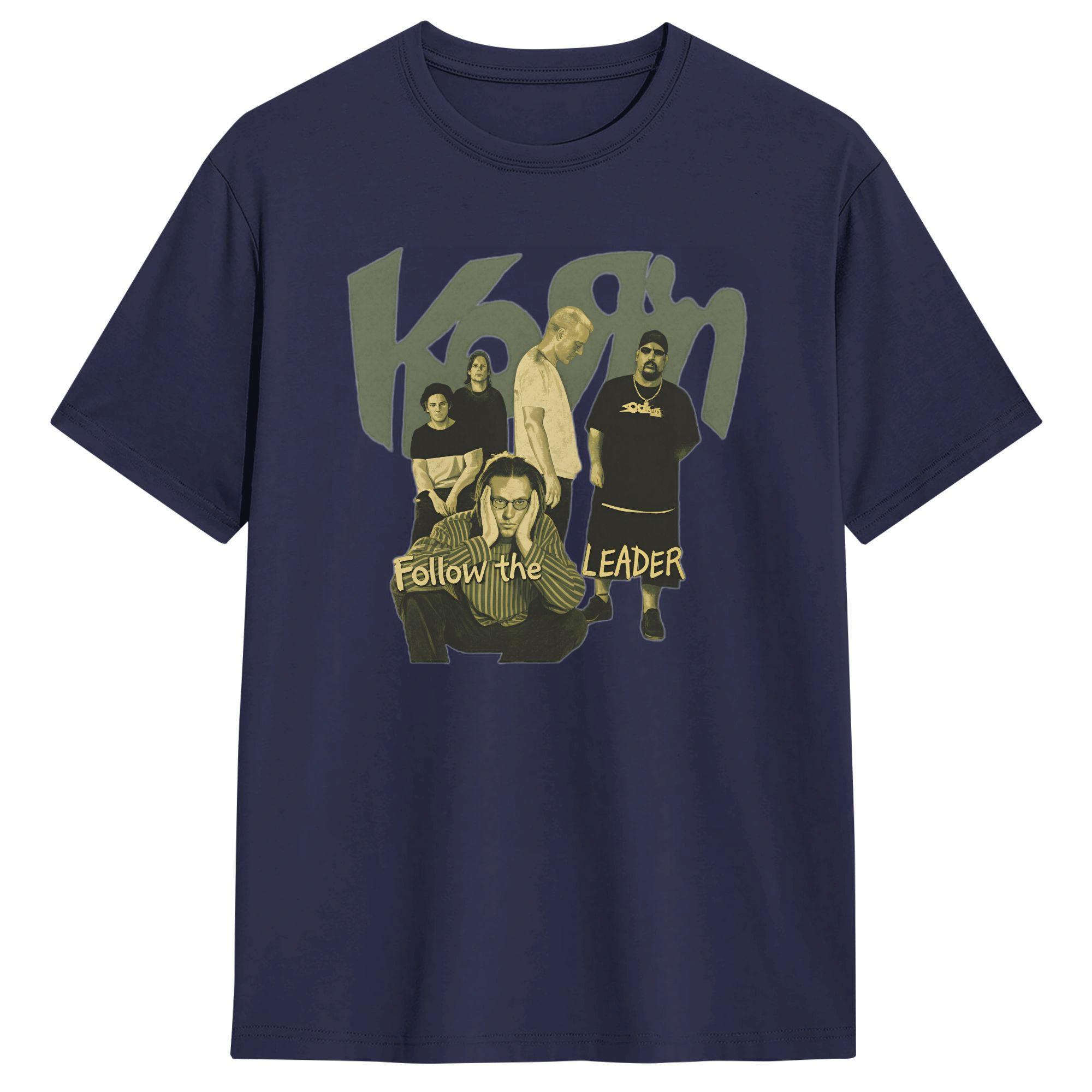 

Unisex TShirt Korn Follow the Leader Awesome Pure Cotton Tee Shirt Short Sleeve T Shirts Crewneck Clothing Graphic Printed 4XL