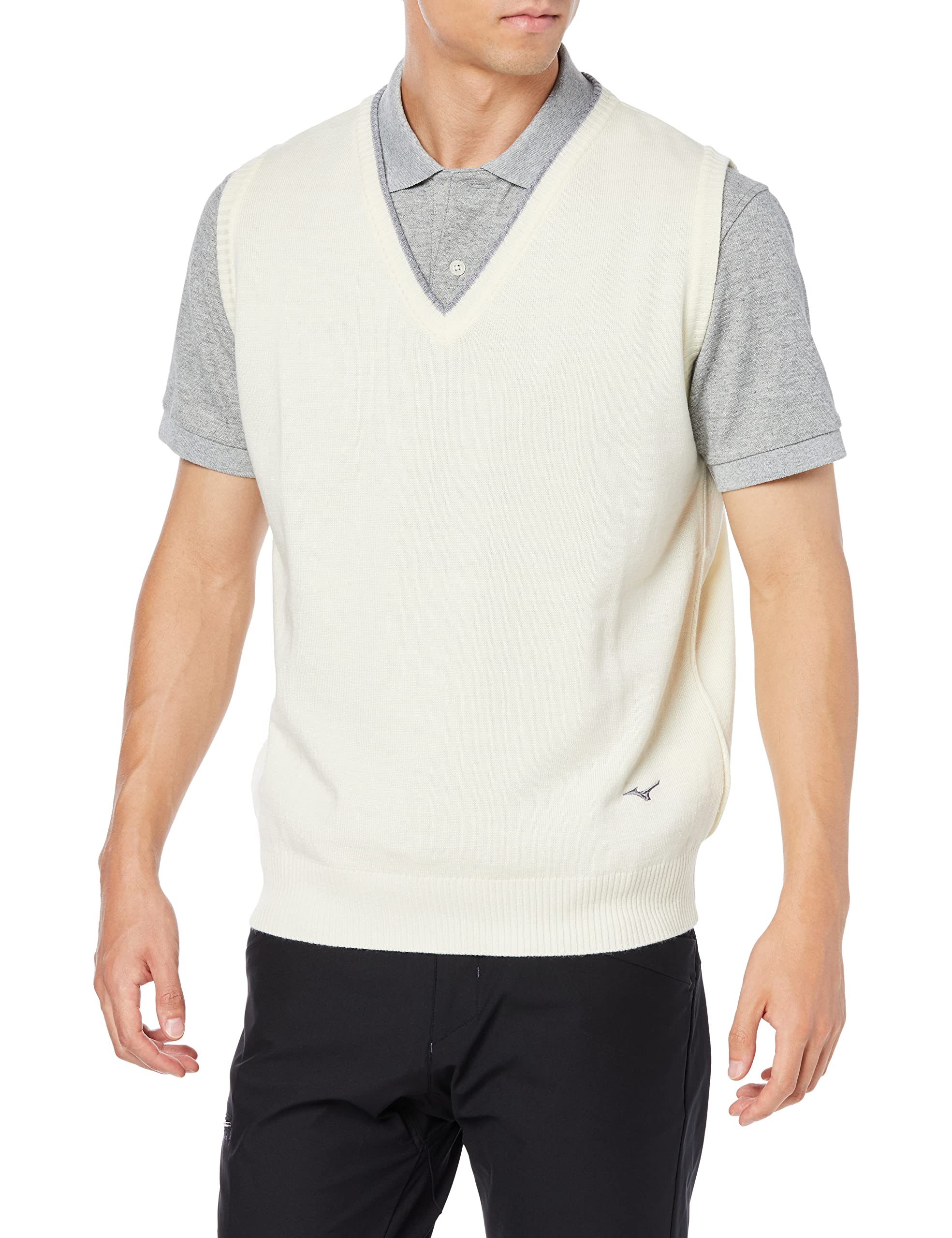 

Mizuno Knit Golf Vest Size 2XL to Japanese size Men s V-Neck (52JC9A01), White, (equivalent 3L) белый