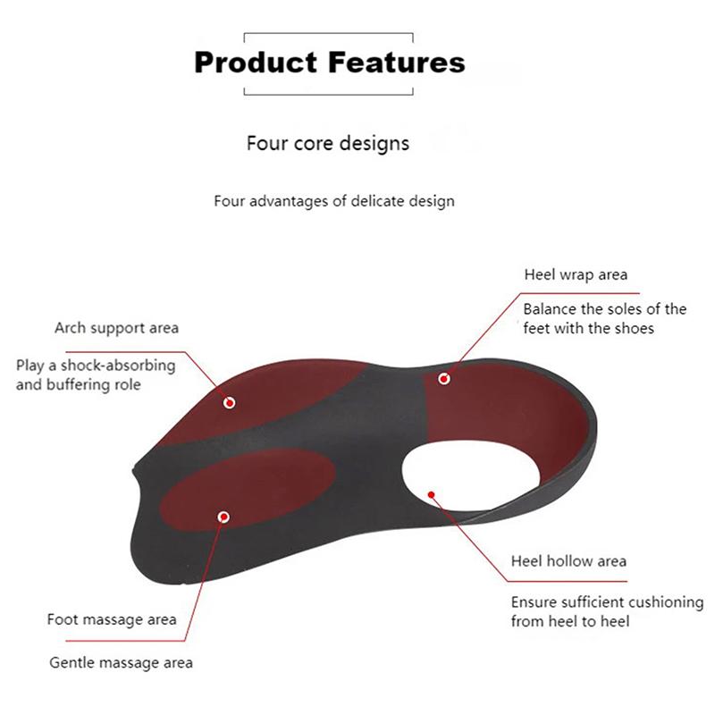 1 Pair Orthopedic Insoles Orthotics Flat Foot Health Sole Pad For Shoes Insert Arch Support Pad For Feet Care Insoles Unisex