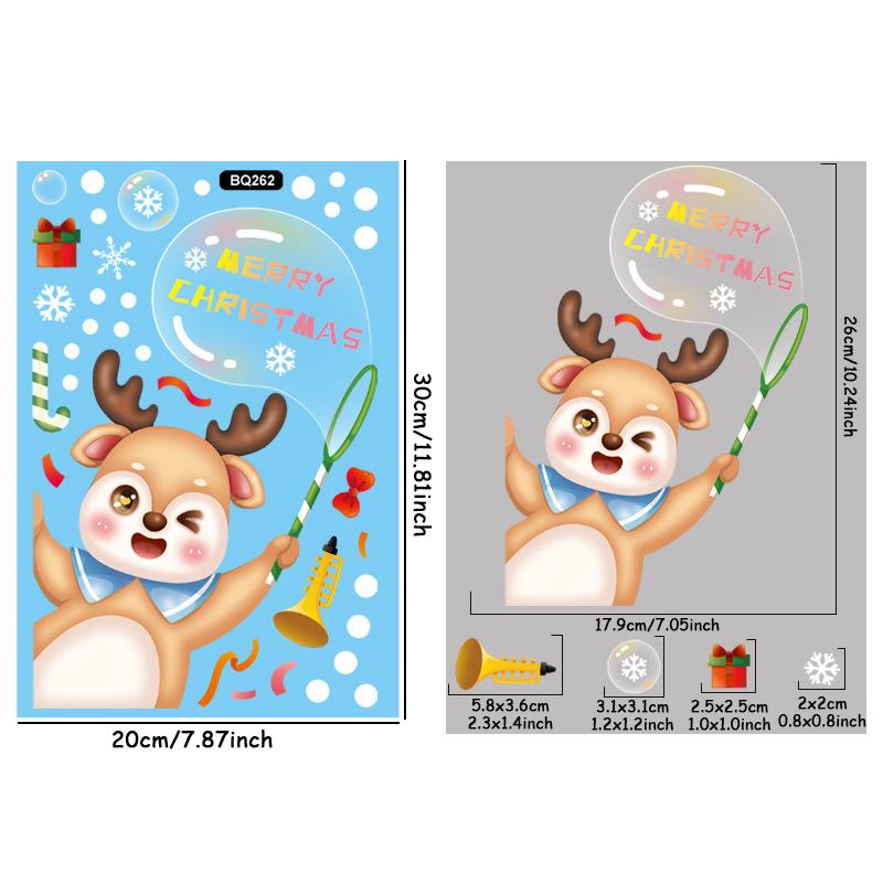 

1 лист Рождественская тема Снеговик Рождественская елка Пингвин Окно Рождественские украшения Наклейки Новогоднее украшение для дома Наклейки OTHER олений