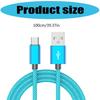 Braided Phone Chargers Cables USB C Fast Charge 3A Power Delivery 100W 480Mbps Data Transfer for Multiple Devices