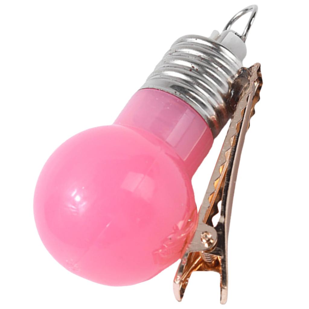 Creative Funny Hairpin Changing Simulation Light Bulb Hair Clip Accessory for Parties and Performances