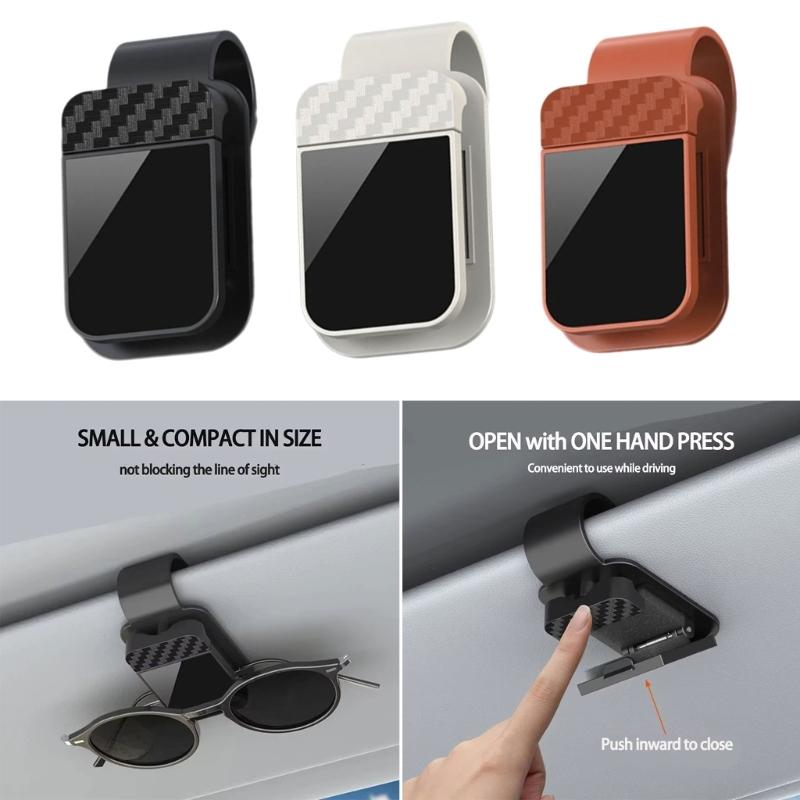 Organizzatori Multifunzione a Clip per Occhiali da Auto Con Rivestimento Morbido Adatti a Tutti i Veicoli Risparmia Spazio Interno per gli Occhiali