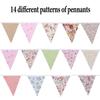Triangle Bunting Flags 12M/40Ft Reusable Easy to Hang Banner for Wedding Birthday Bachelorette Party Decor