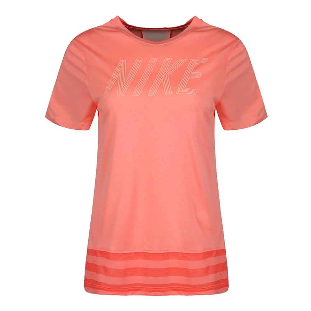 

Nike T-Shirt Breathable Comfortable Short Sleeve Peach Red Kids Tops 890292-693 XL
