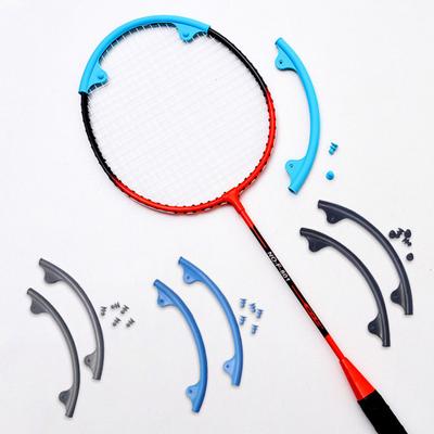 Protector de raqueta de bádminton, funda de protección curvada para cabeza de marco frontal, absorción de golpes en forma de U, rendimiento mejorado, 2 uds.