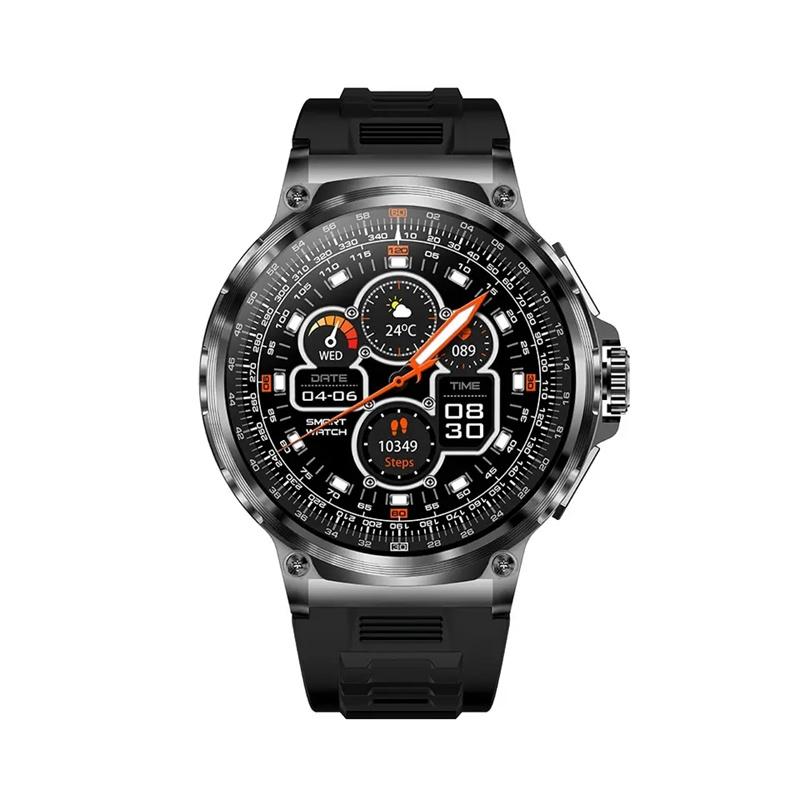 Montre connectée V69 pour hommes, appels Bluetooth, grand écran 1,85 pouce, moniteur de fréquence cardiaque, 710 mAh, moniteur d'activité physique