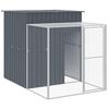 VidaXL Poulailler avec cour anthracite 165x251x181 cm acier galvanisé, poulailler, enclos à poules, poulailler avec enclos, 172367