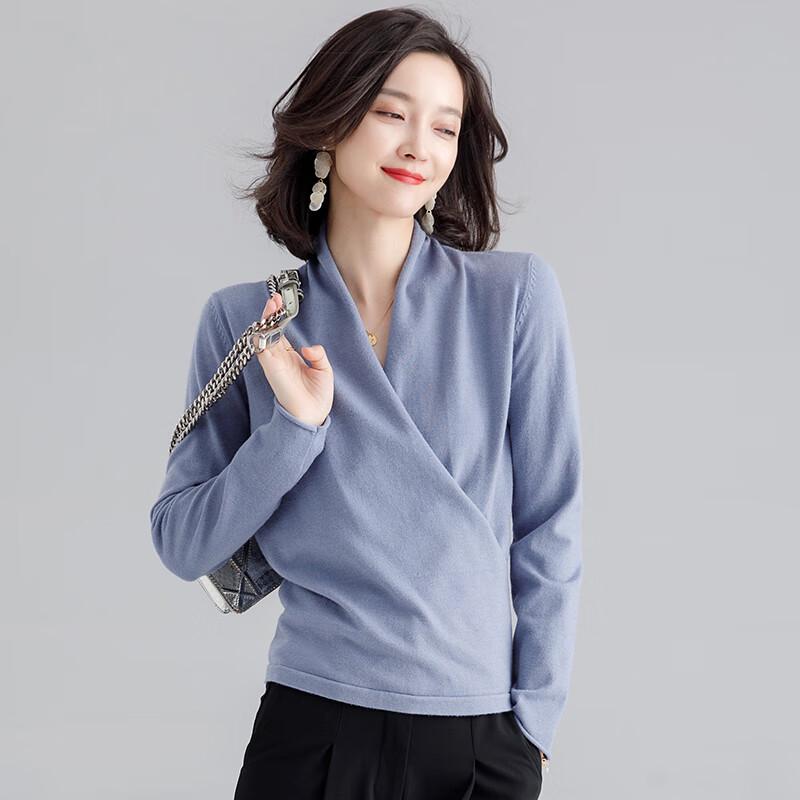 Yi Li Teng Women's Elegant Knitted V-Neck Sweater