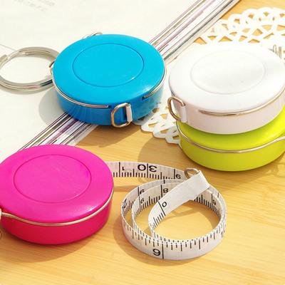 Blue Heart Shape Plastic Case Retractable Tape Measure 1.5M