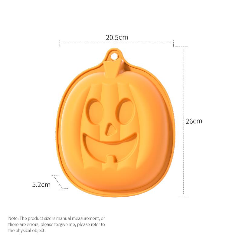 Pumpkin Silicone Halloween Cake Chocolate Mould Silicone with Ghost Pumpkin Bat & Witch Hat Cookie Mold for Ice Cube Baking Mold