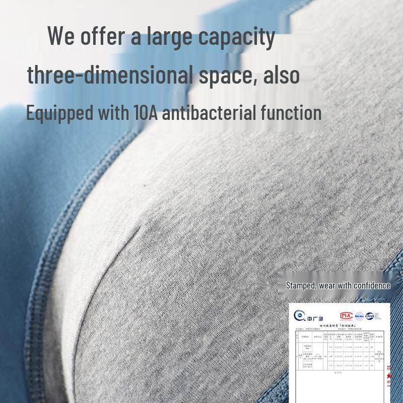 MaoRen Herren Nahtlose Antibakterielle Boxerbriefs mit Baumwollzwickel