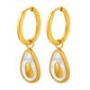 Korean Trendy Avocado Shell Earrings: Geometric, Colorful, Elegant Ear Studs
