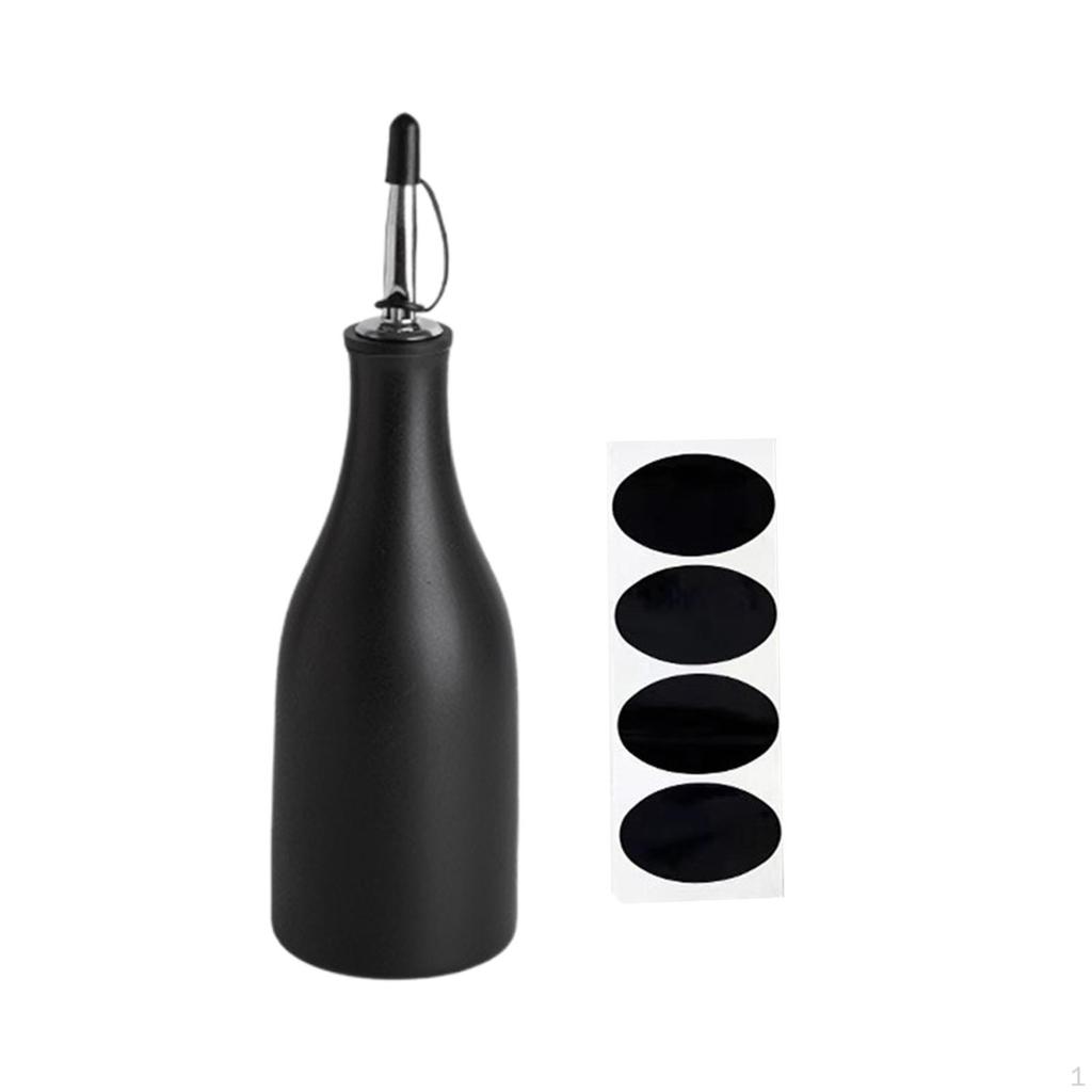 Cooking Oil Bottle Olive Dispenser Ceramic Elegant Appearance with Lid Vinegar Can Shoyu