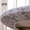 Round Table Cover Waterproof Tablecloth with Elastic Edges Marble Pattern Fitted Table Cover for Home Dinner Party Decoration Table Protection