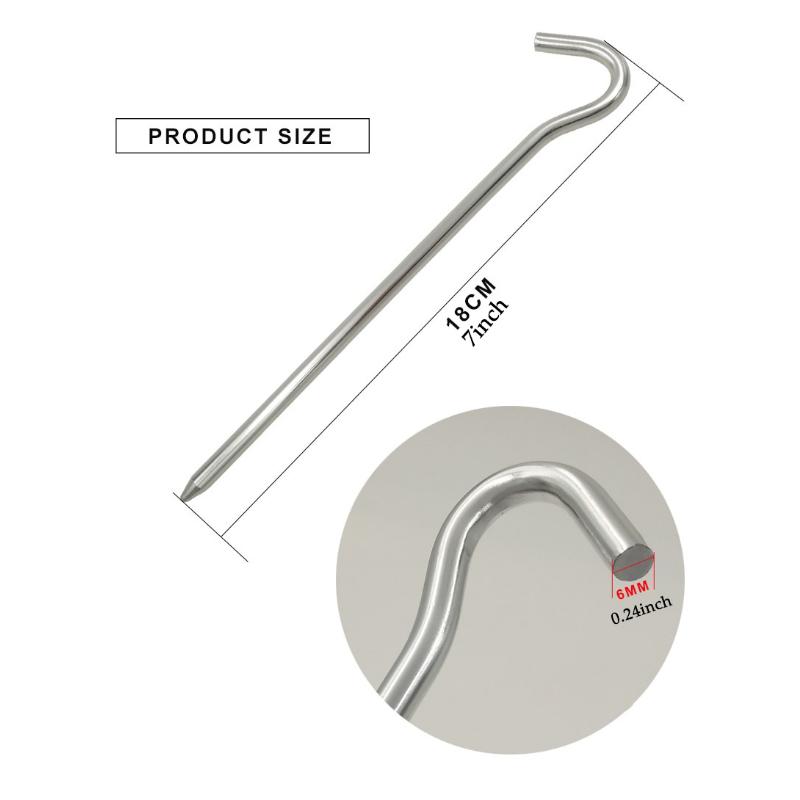 10 Pcs/Lot 18cm Tent Pegs Aluminum Round Tent Stake Alloy Tent Pegs Outdoor Nails Tent Accessories