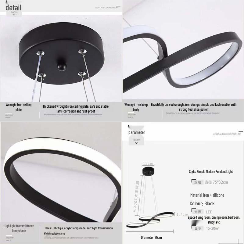 Postmodern LED Pendant Lights for Dining Room or Bedroom