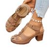 Anti-slip Women's Platform Sandals, Large Size, Thick Heel, Round Toe, Casual Shoes