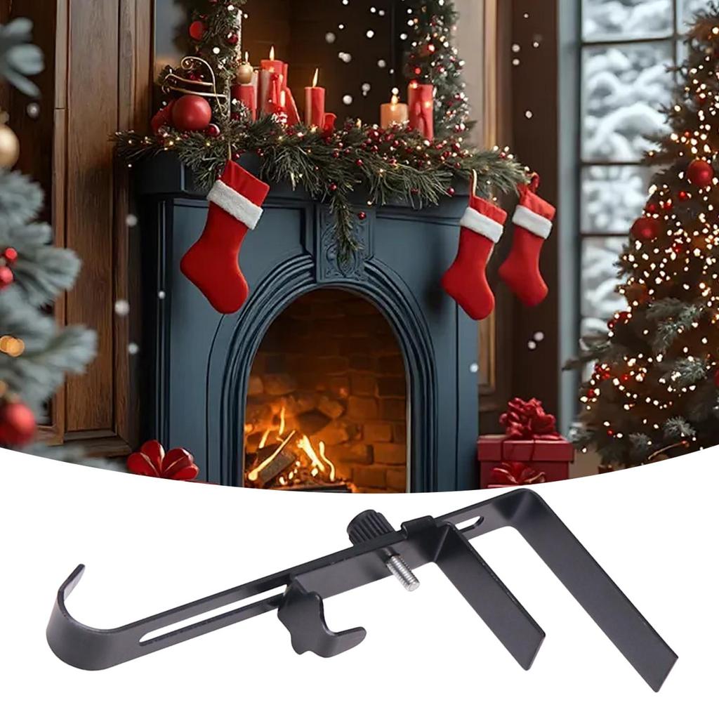 Christmas Stockings Holder Hanger No Drill Adjustable Fireplace Stocking Garland Hooks Christmas Mantel Garland Hanger