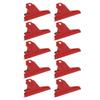 10pcs Metal Binder Clips Multipurpose Electroplating Rustproof Large Paper Clamps for Office School Red