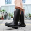 High tube rain shoes women's adult fashion rain boots waterproof, non-slip and wear-resistant rubber shoes long tube water shoes