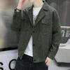 Men's Large Lapel Corduroy Jacket - Stylish Embroidered Spring/Autumn Coat