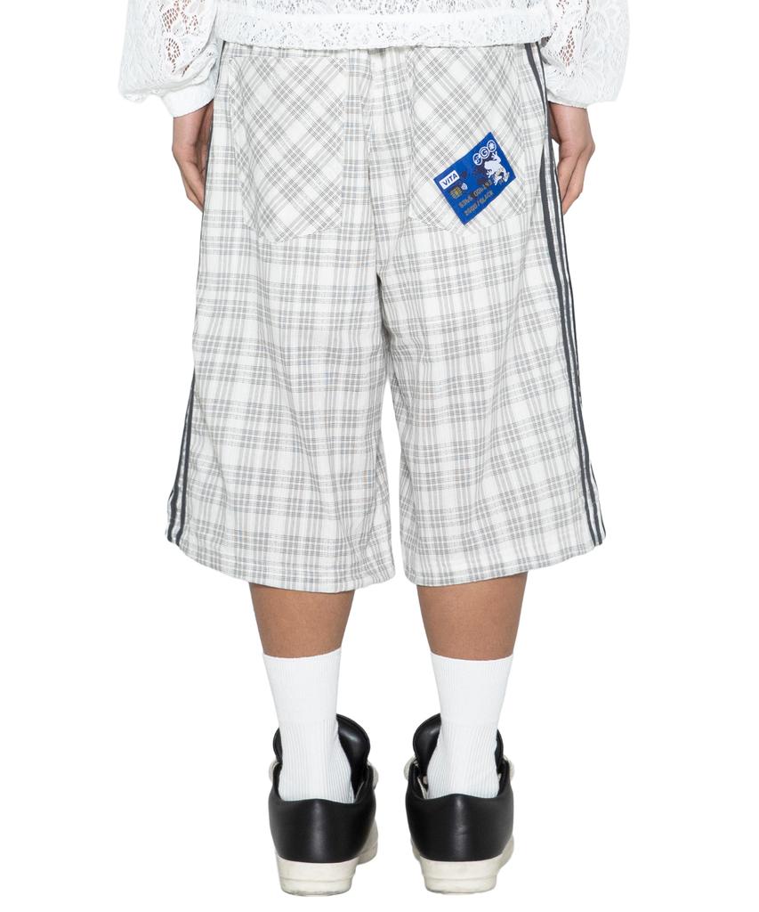 GLACK Gzp003 Trackline Check Bermuda Pants (Ivory)
