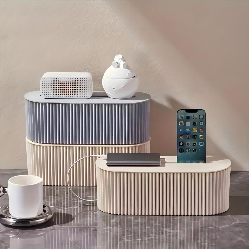 1pc Upgraded Extra Large PP Material Cable Management Box, Large Wire Organizer Cover for TV, Computer, Router, USB Hub, Under-Desk Power Outlet