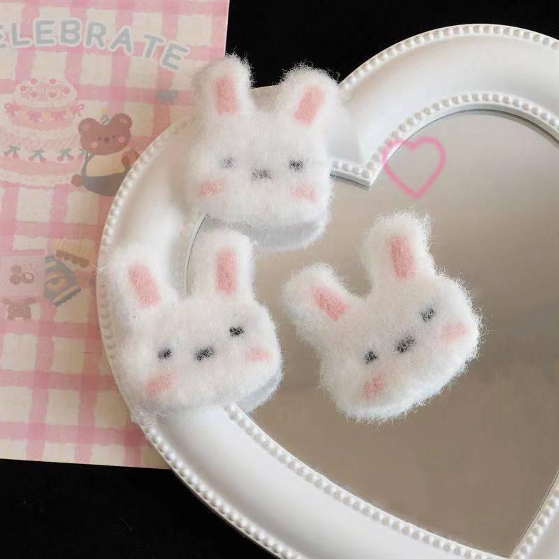  Barrettes à cheveux en peluche lapin super mignon pour fille, accessoires pour cheveux, barrettes pour femme, couvre-chef