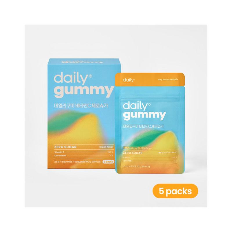 Tägliches Gummibärchen Vitamin C ohne Zucker Beutel (5 Stücke) 1 Packung