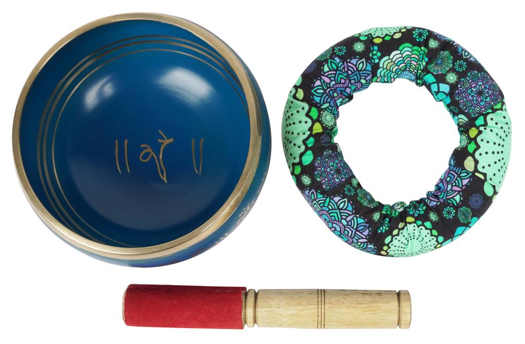 IBA Indianbeautifulart Tibetan Singing Bowl Musical Instrument For Meditation W Stick & Cushion