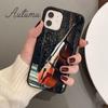 Wood Cello Violin Phone Case for iPhone 17 Air 15 16 16e 11 12 13 14 Pro Max Plus Cover coque Fundas Shell