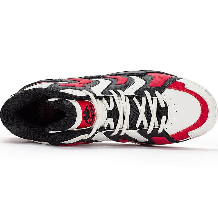 Kappa Comfortable Simple Casual Fashion High-Top Sneakers Exquisite Details Unisex Sneakers White Black Red K0DZ5CC72D-012A