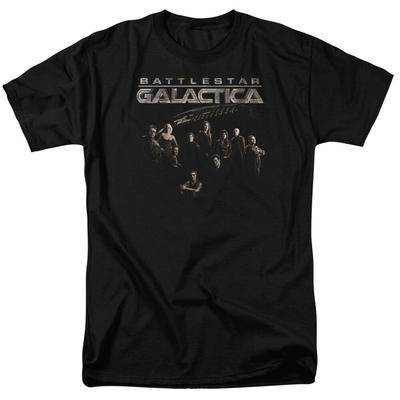 Battlestar Galactica Battle Cast T Shirt Licensed Sci-Fi TV Show Tee New Black