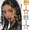 10pcs Star Shape Dreadlocks Beads Dread Locks Hair Braid Tubes Hollow Out Hair Ring Decor