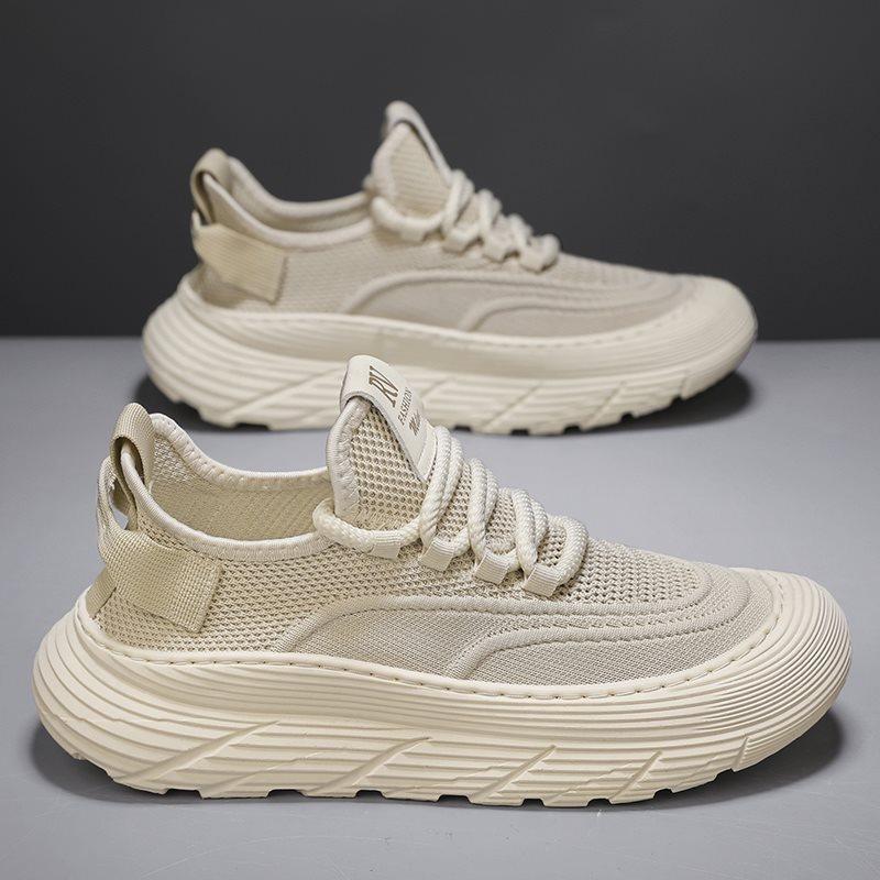

Summer men s shoes casual shoes new flying woven tide with simple and breathable one-pedal lightweight sports mesh tide shoes Female 40
