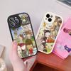 Y-yoshitomo Nara-A Retro Art PU Leather Phone Case For IPhone 16 15 14 13 12 11 Pro Max Plus Back Fundas