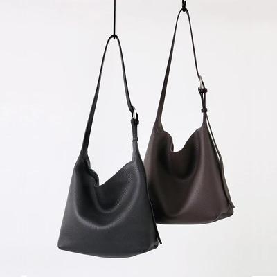 Top-grain Cowhide Shoulder Tote Bag Pouch Genuine Leather Large-capacity Soft Leather Crossbody Women's Designer Luxury Bag