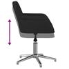 Dining Room Chairs 2 Pcs Swivel Black Fabric