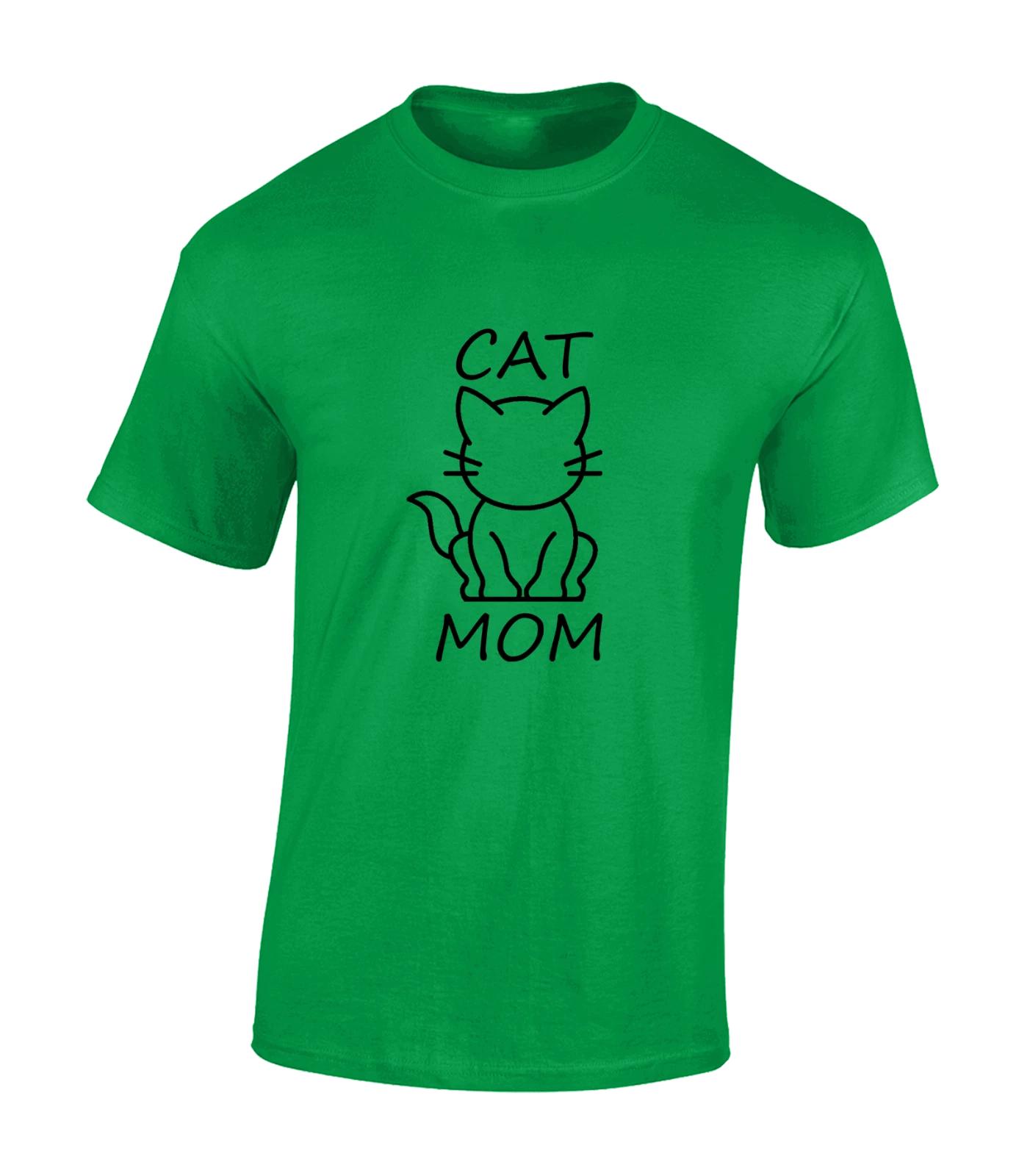 Cat Mom Funny Cute Lover Gift Present Animal Unisex T-Shirt XS
