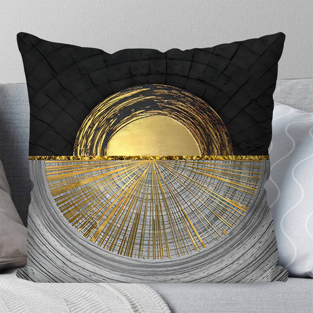Advanced Gold Creative Annual Pillow Case Square Pillow Bedroom Sofa Leisure Comfort Cushion Car Living Room Home Decoration