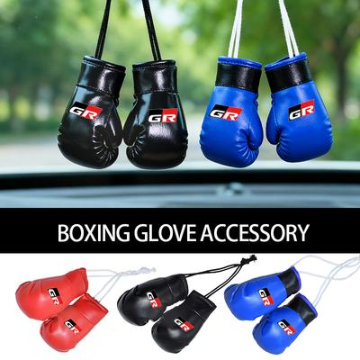 BBcm4 For Car Boxing Gloves Rearview Mirror Pendant Hanging Pendant Souvenir Accessories Crown GR Sport Corolla YARIS Auris