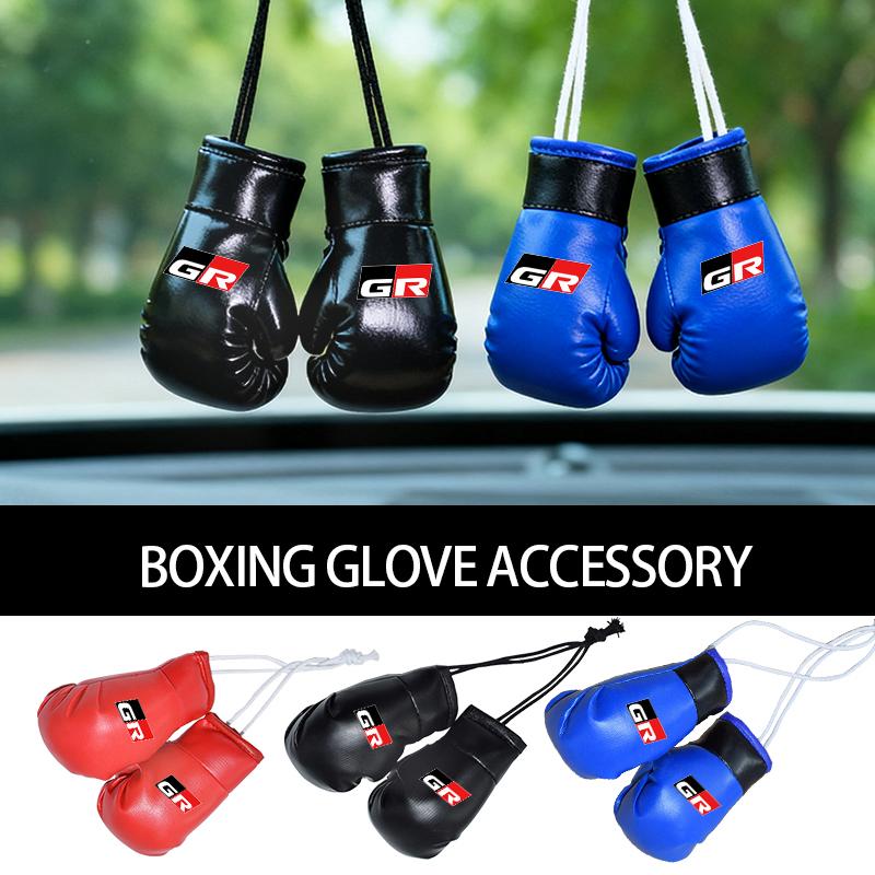 For Toyota Car Boxing Gloves Rearview Mirror Pendant Hanging Pendant Souvenir Accessories Crown GR Sport Corolla YARIS Auris
