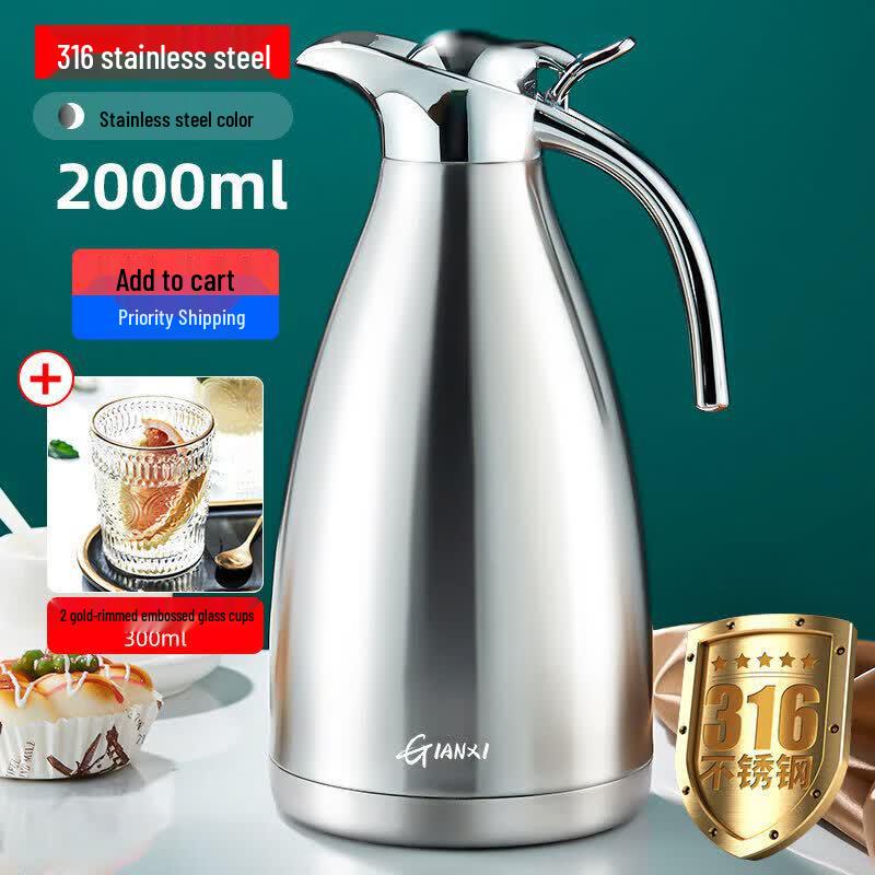 Yuluo 316 Stainless Steel Large Insulated Thermos with Carry Rope