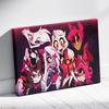 Anime Alastor H-Hazbin H-Hotels Cartoon Character Dark Red Black Poster Print Wall Art Pictures Canvas Painting Room Home Decor