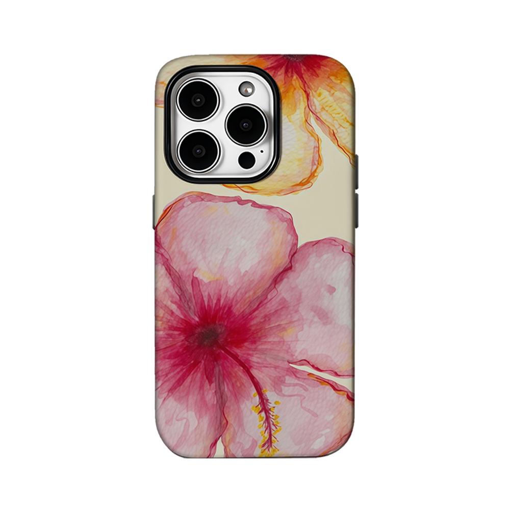 HIBISCUS FLOWER YELLOW Phone Case for IPhone 16 15 14 13 12 11 X XS XR XSMAX 7 8 Pro Max Plus Double-layer Back Cover