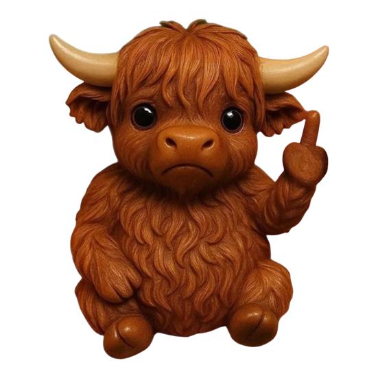 Middle Finger Animal Statue Cartoon Dog Cat Elephant Mouse Highland Cow Frog Turtle Hedgehog Figurine Resin Sculpture Desktop Decoration Ornament